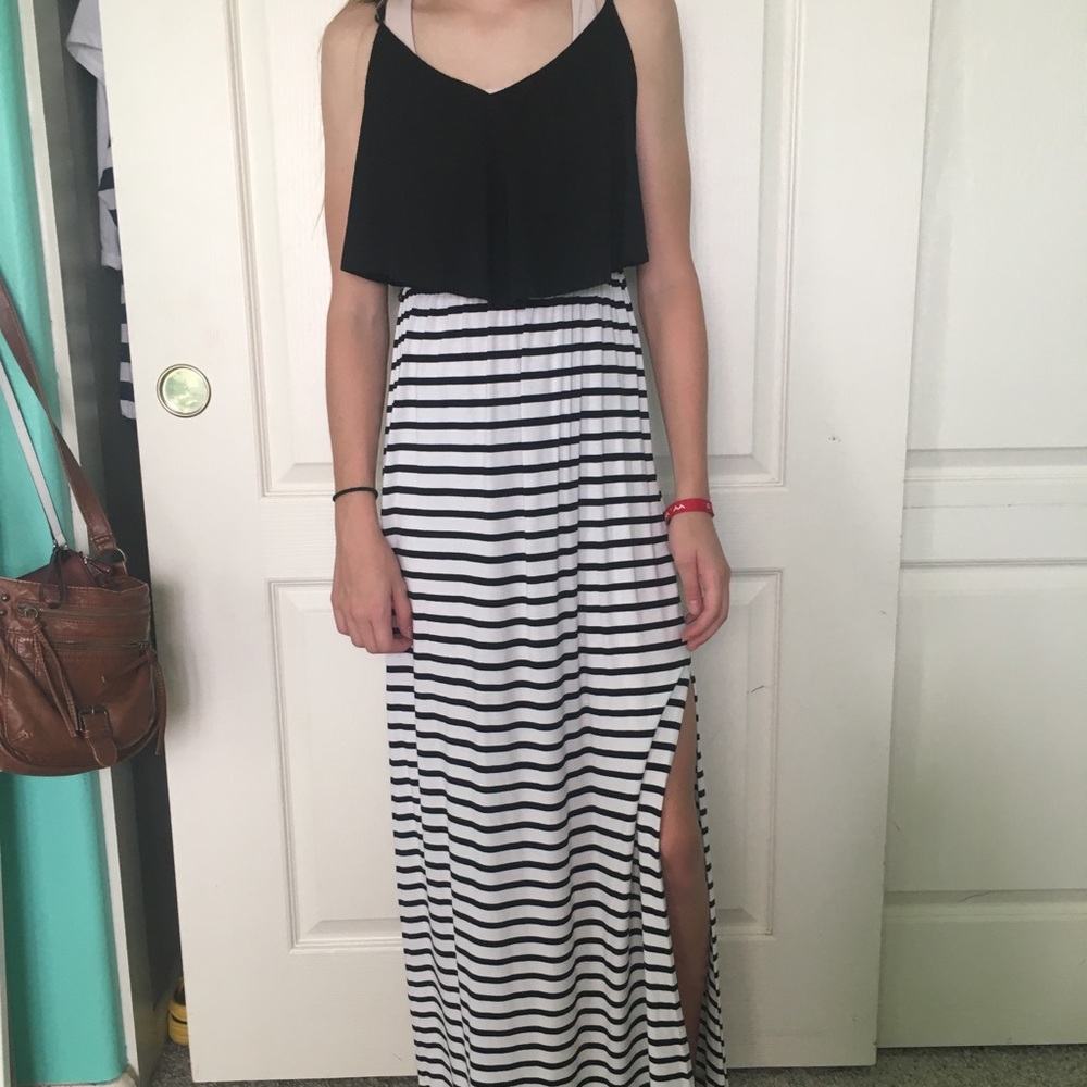 Striped maxi dress